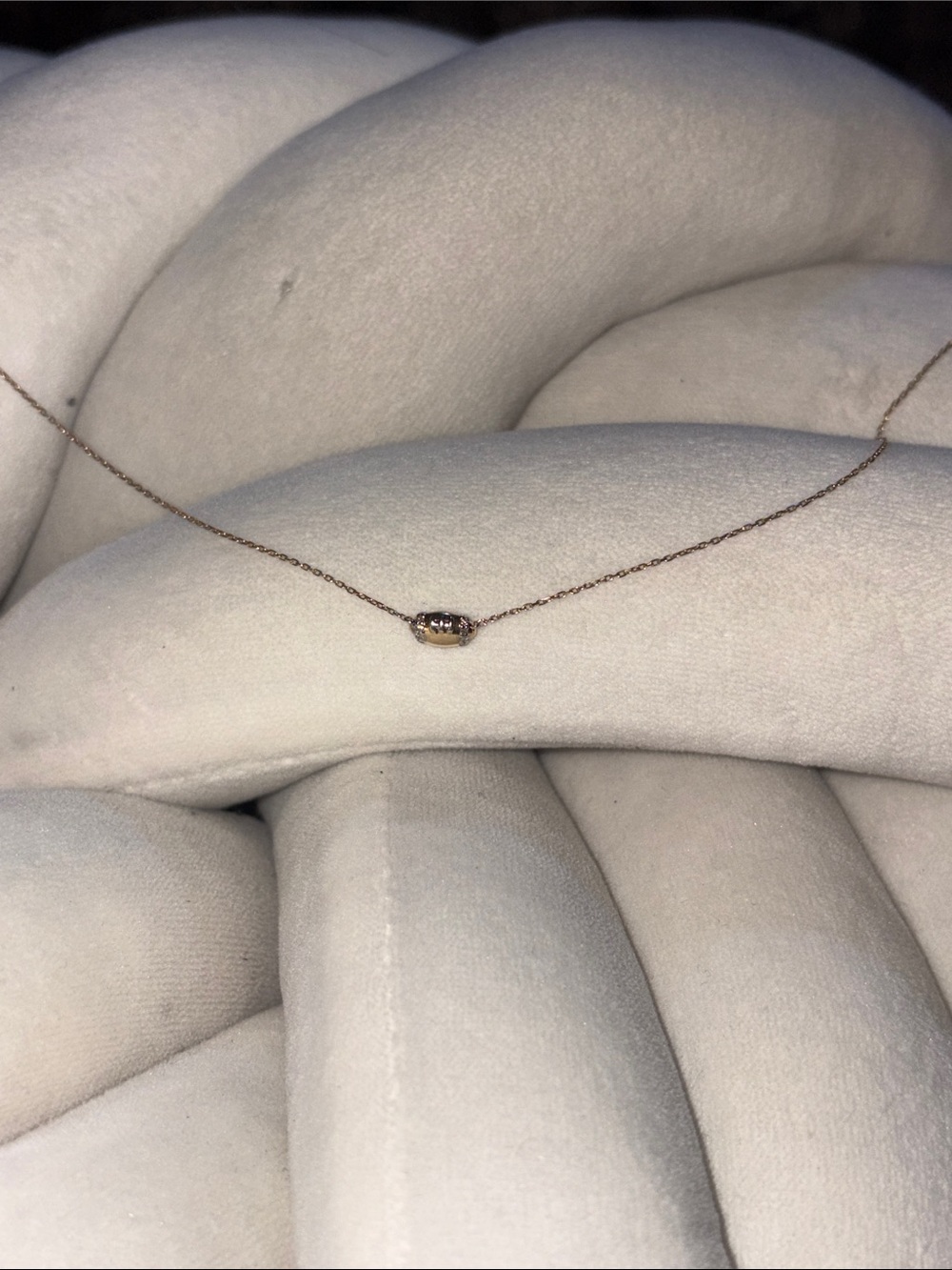 Kendra Scott 14k Gold and Diamond football Pendant Necklace - Picture 5 of 7